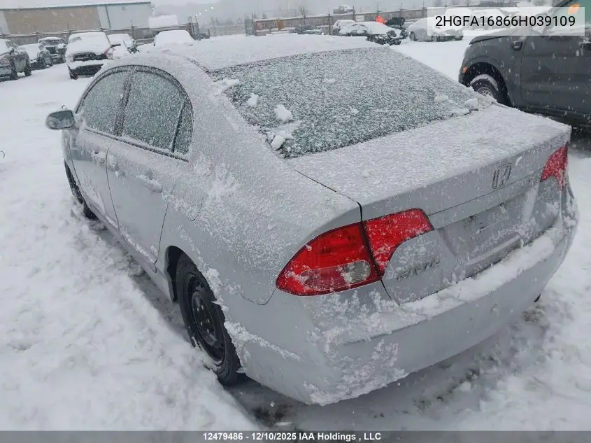 2HGFA16866H039109 2006 Honda Civic Ex