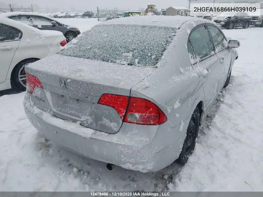 2HGFA16866H039109 2006 Honda Civic Ex