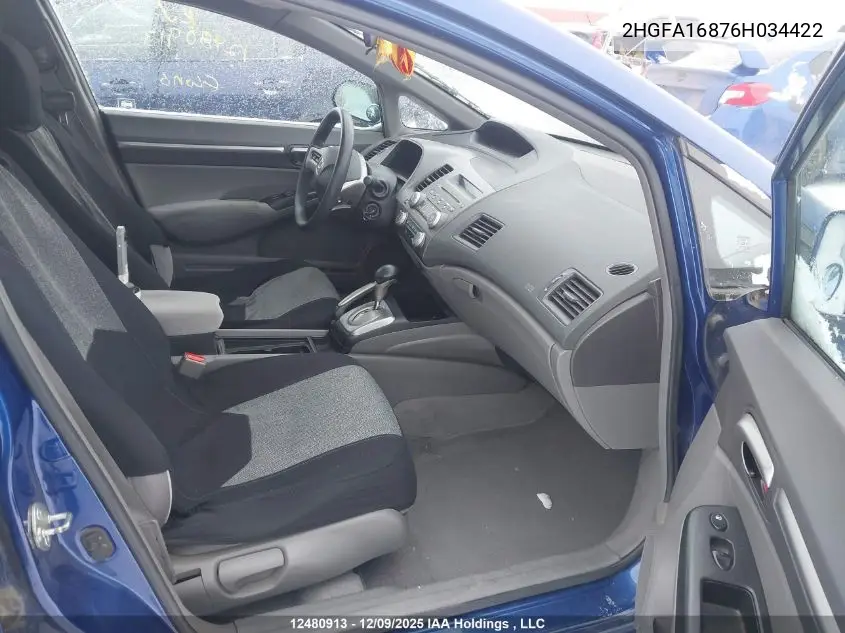 2HGFA16876H034422 2006 Honda Civic