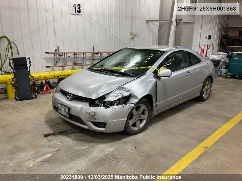 2HGFG126X6H001868 2006 Honda Civic Lx