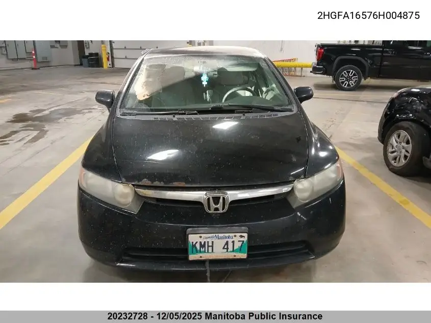 2HGFA16576H004875 2006 Honda Civic Lx