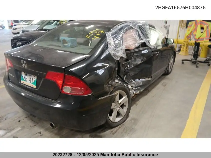 2HGFA16576H004875 2006 Honda Civic Lx