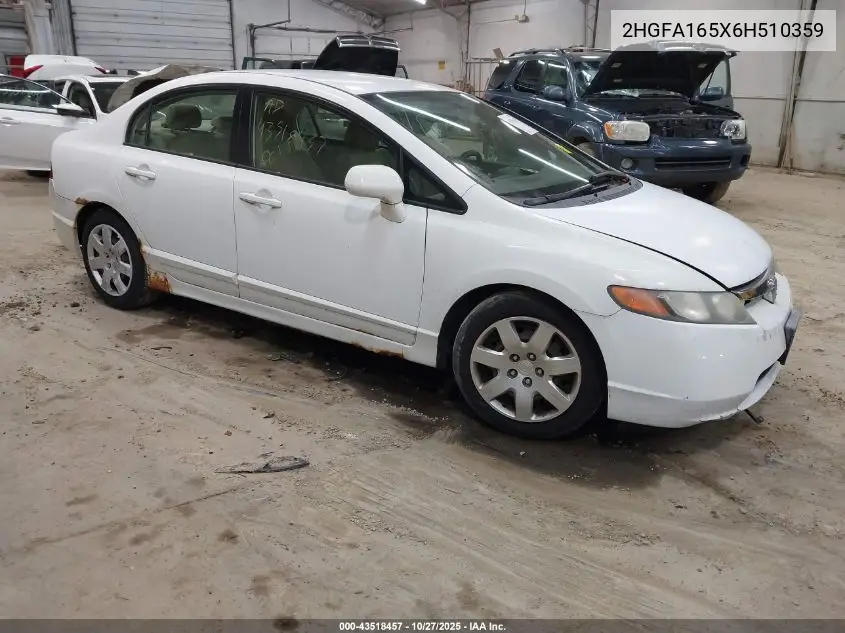 2HGFA165X6H510359 2006 Honda Civic Lx