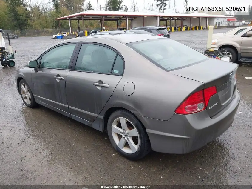 2HGFA168X6H520691 2006 Honda Civic Ex