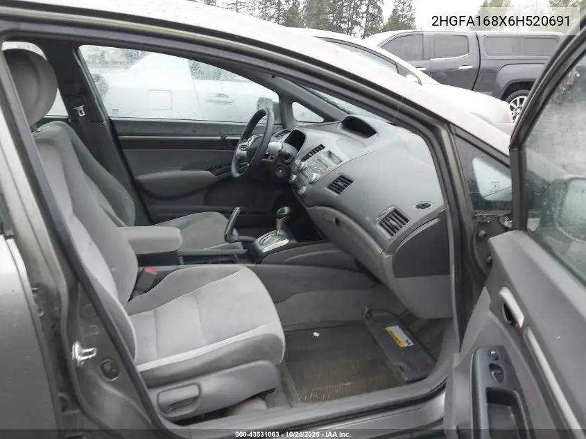 2HGFA168X6H520691 2006 Honda Civic Ex