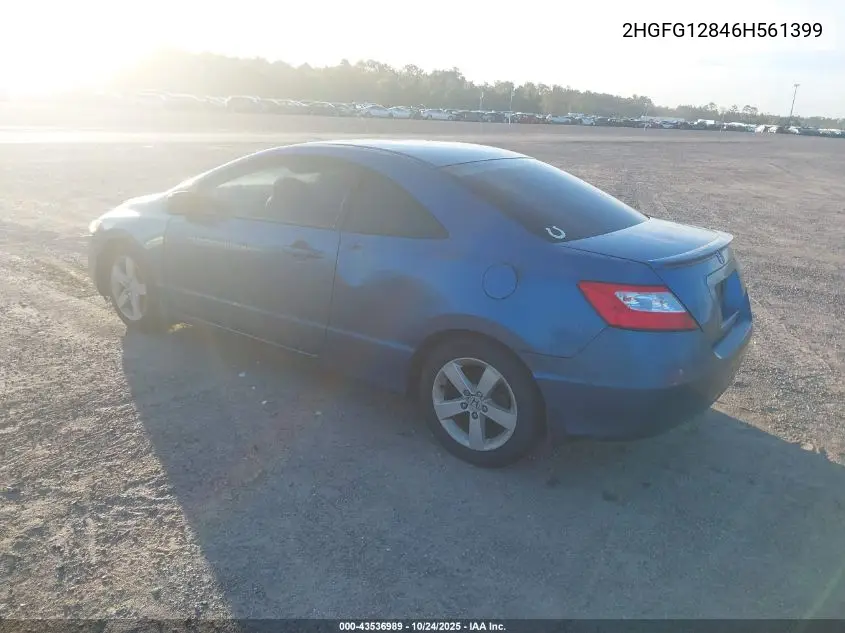 2HGFG12846H561399 2006 Honda Civic Ex