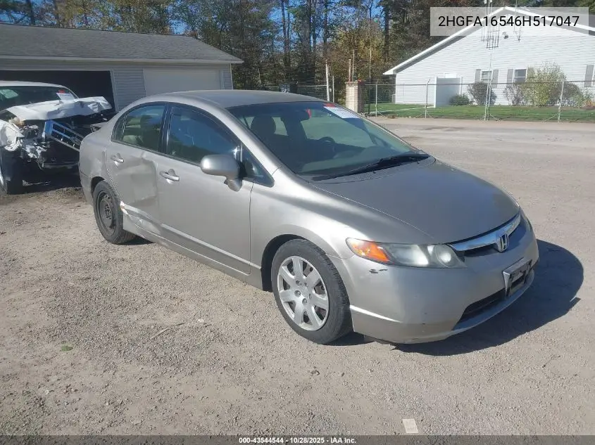 2HGFA16546H517047 2006 Honda Civic Lx