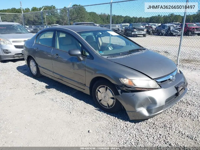 JHMFA36266S018497 2006 Honda Civic Hybrid