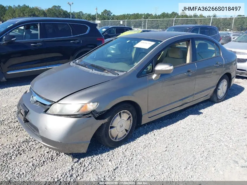 JHMFA36266S018497 2006 Honda Civic Hybrid