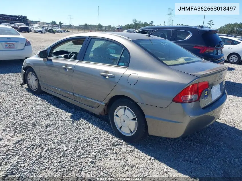 JHMFA36266S018497 2006 Honda Civic Hybrid