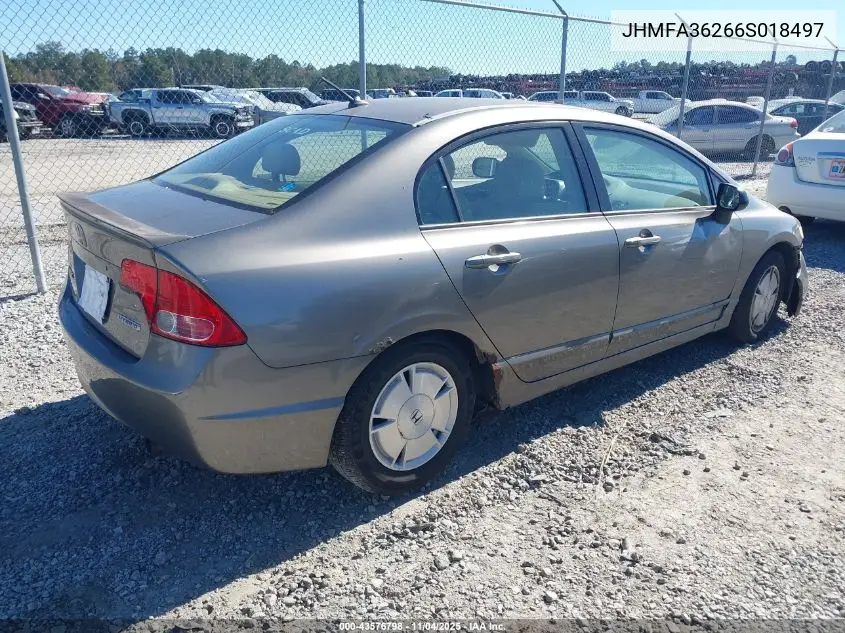 JHMFA36266S018497 2006 Honda Civic Hybrid