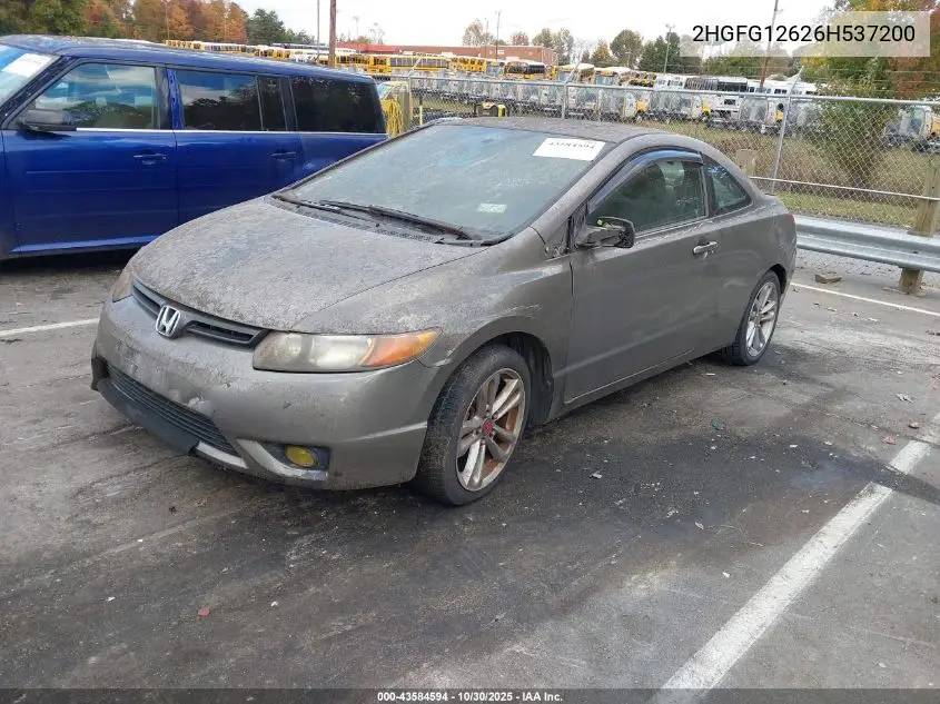 2HGFG12626H537200 2006 Honda Civic Lx