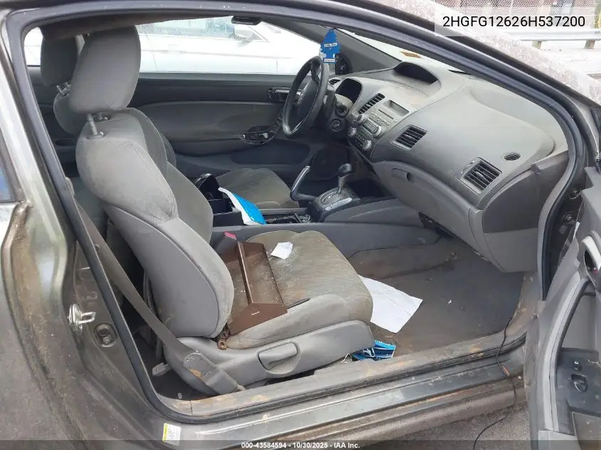 2HGFG12626H537200 2006 Honda Civic Lx