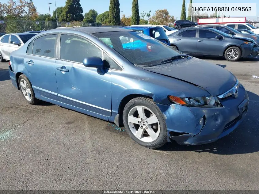 1HGFA16886L049563 2006 Honda Civic Ex