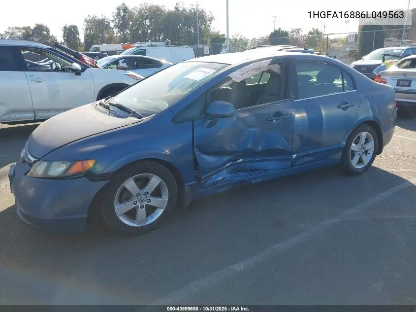 1HGFA16886L049563 2006 Honda Civic Ex