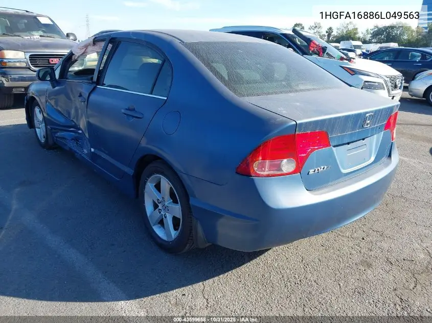 1HGFA16886L049563 2006 Honda Civic Ex