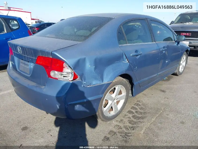 1HGFA16886L049563 2006 Honda Civic Ex