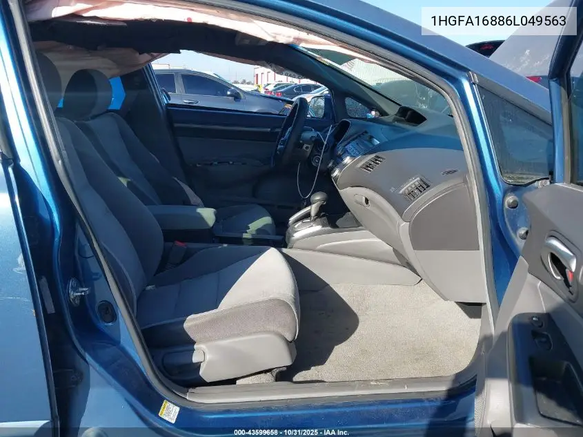 1HGFA16886L049563 2006 Honda Civic Ex