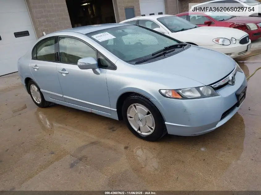 JHMFA36206S029754 2006 Honda Civic Hybrid