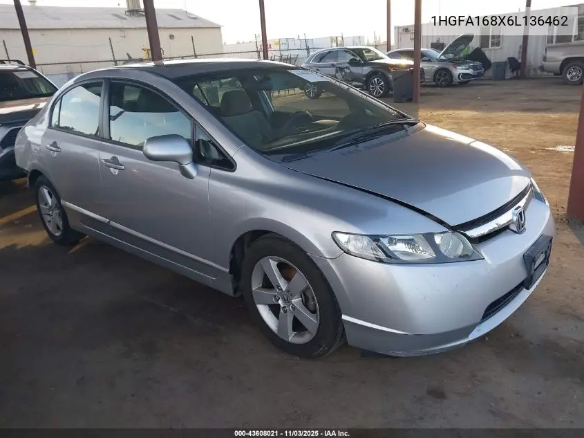 1HGFA168X6L136462 2006 Honda Civic Ex