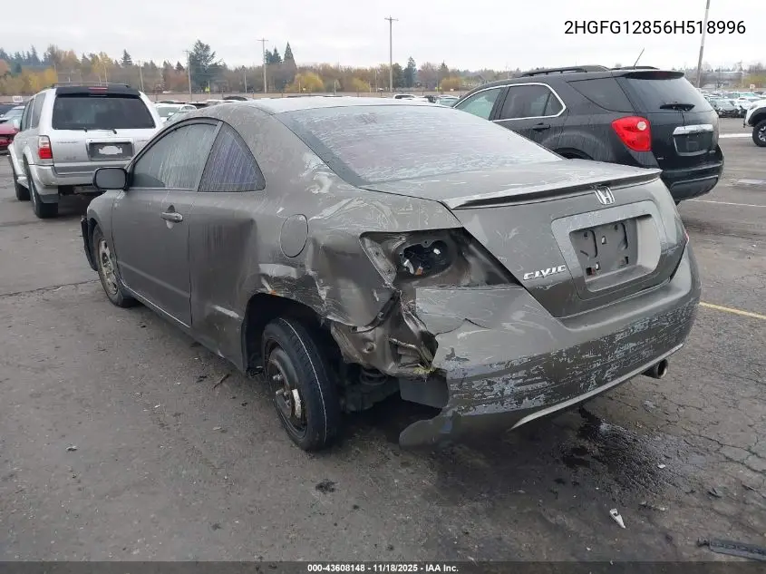 2HGFG12856H518996 2006 Honda Civic Ex