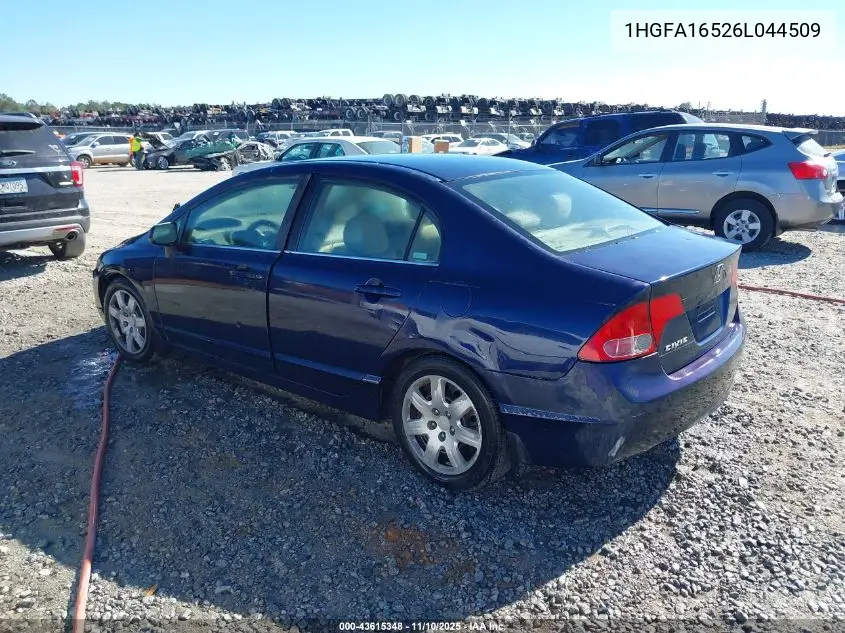 1HGFA16526L044509 2006 Honda Civic Lx