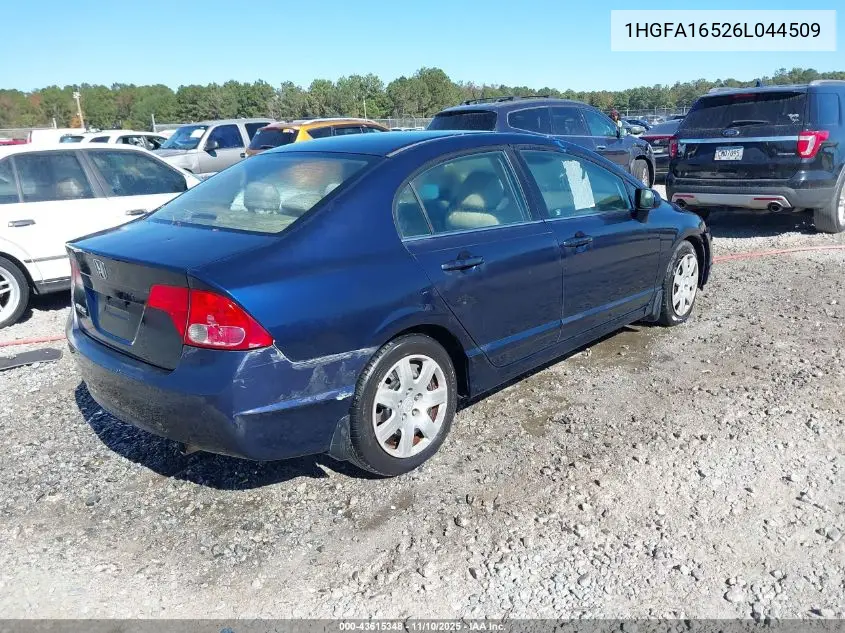 1HGFA16526L044509 2006 Honda Civic Lx