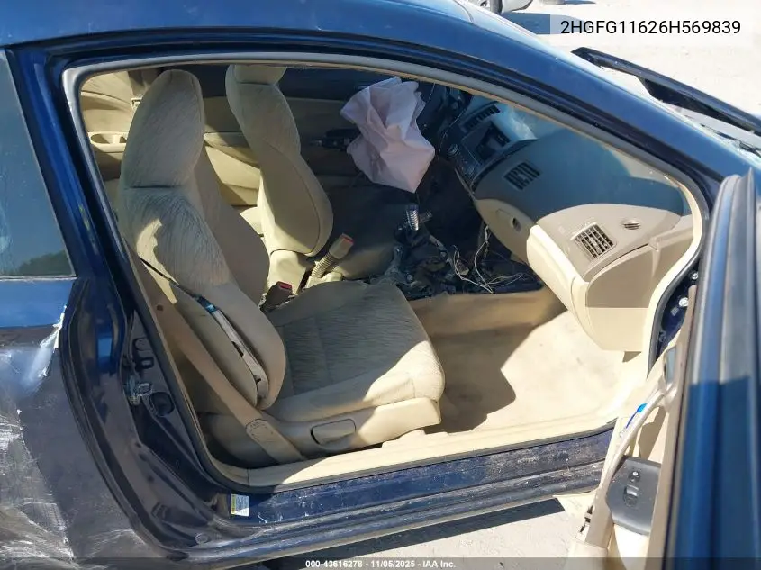 2HGFG11626H569839 2006 Honda Civic Lx