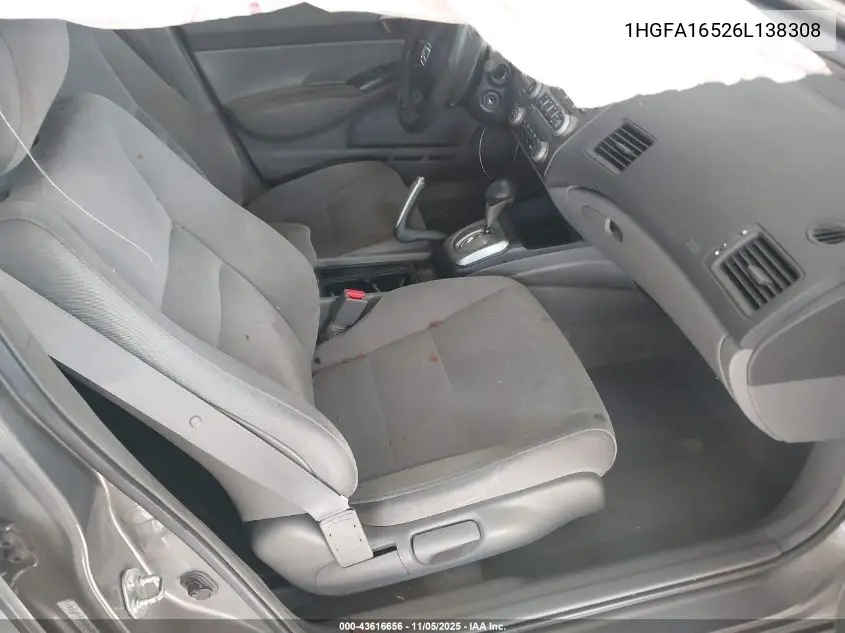 1HGFA16526L138308 2006 Honda Civic Lx