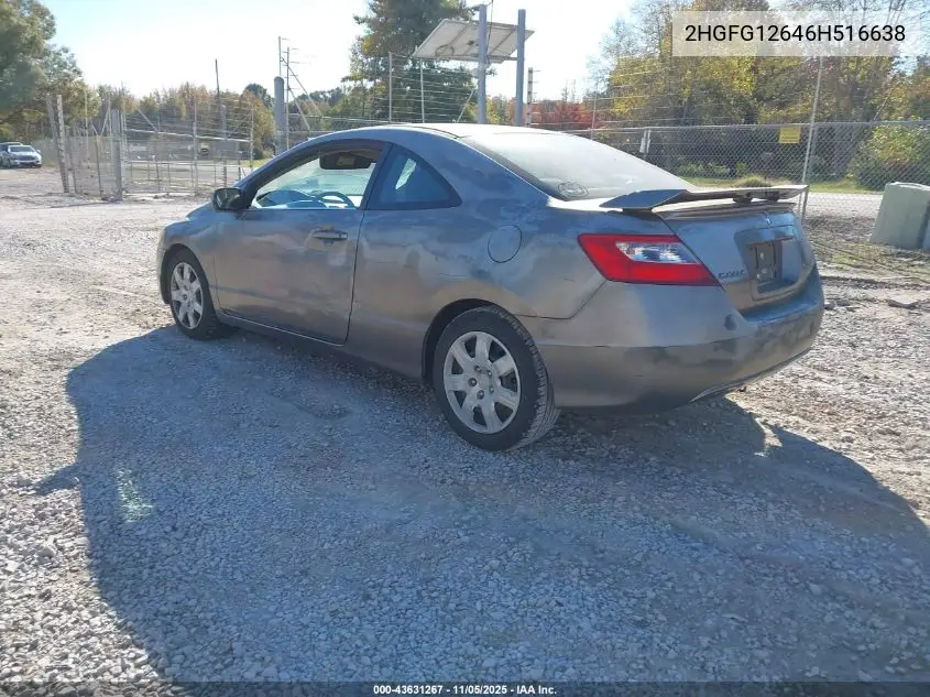 2HGFG12646H516638 2006 Honda Civic Lx