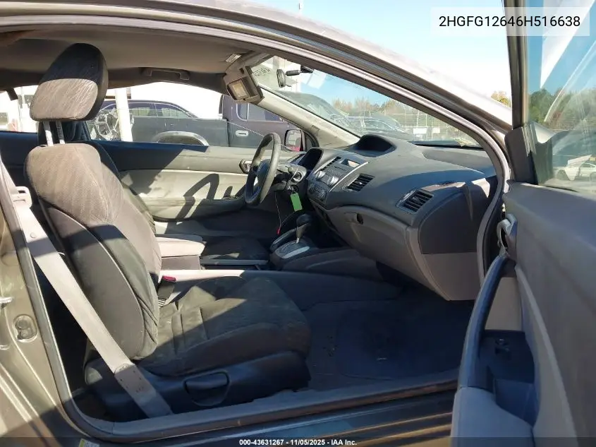 2HGFG12646H516638 2006 Honda Civic Lx