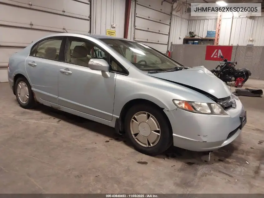 JHMFA362X6S026005 2006 Honda Civic Hybrid