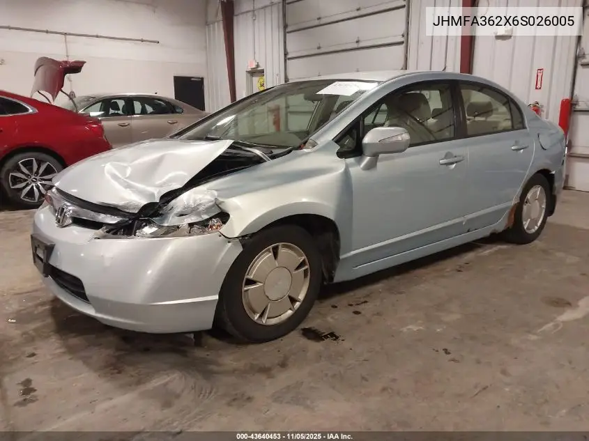 JHMFA362X6S026005 2006 Honda Civic Hybrid
