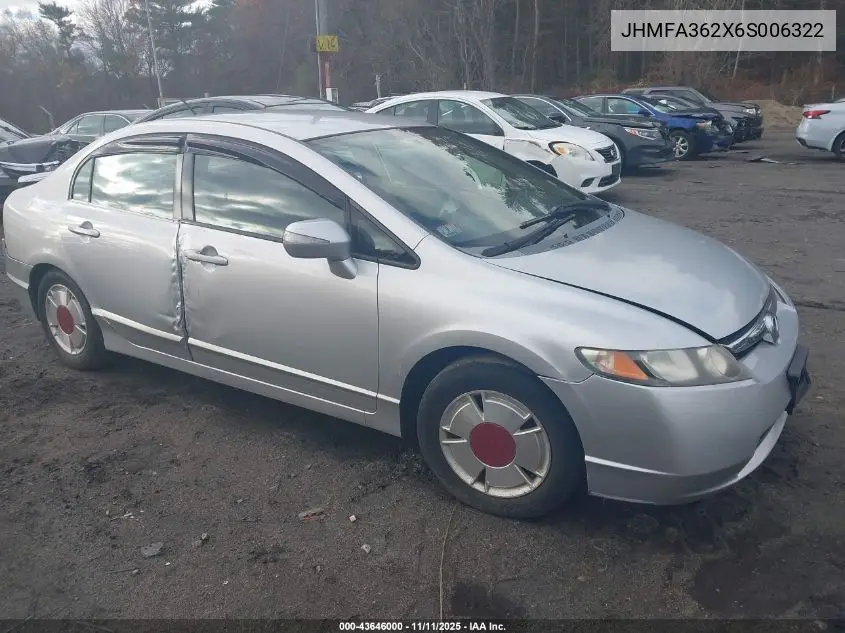 JHMFA362X6S006322 2006 Honda Civic Hybrid