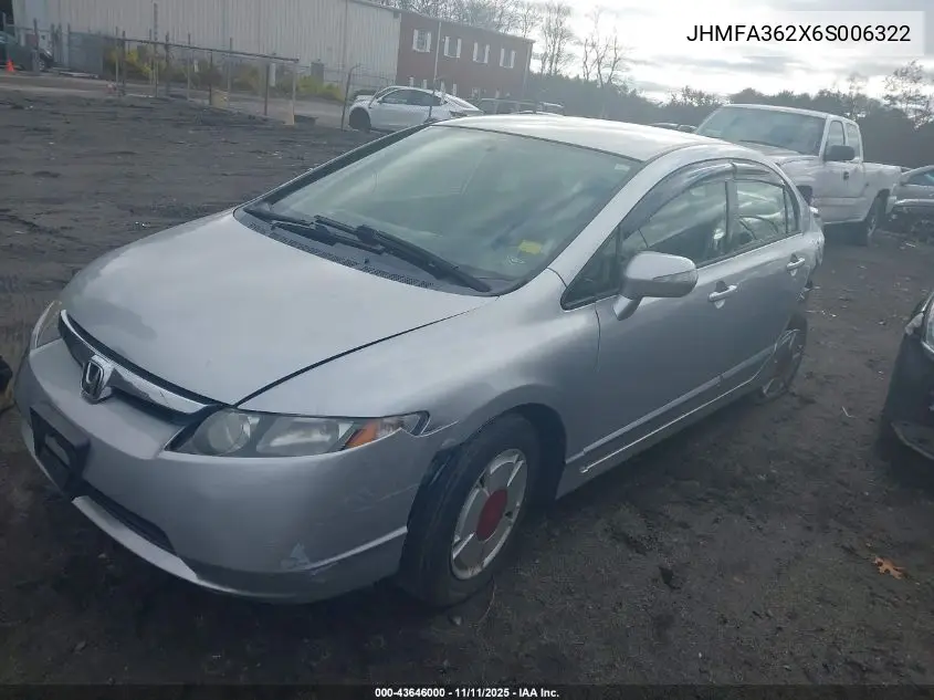 JHMFA362X6S006322 2006 Honda Civic Hybrid