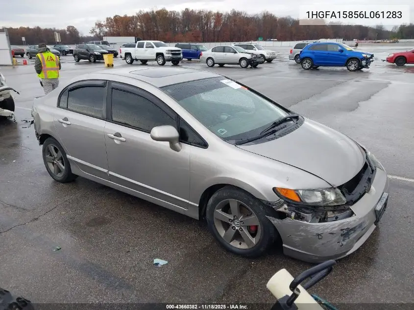 1HGFA15856L061283 2006 Honda Civic Ex