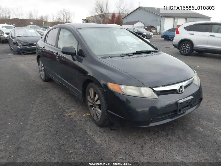 1HGFA16586L010803 2006 Honda Civic Lx