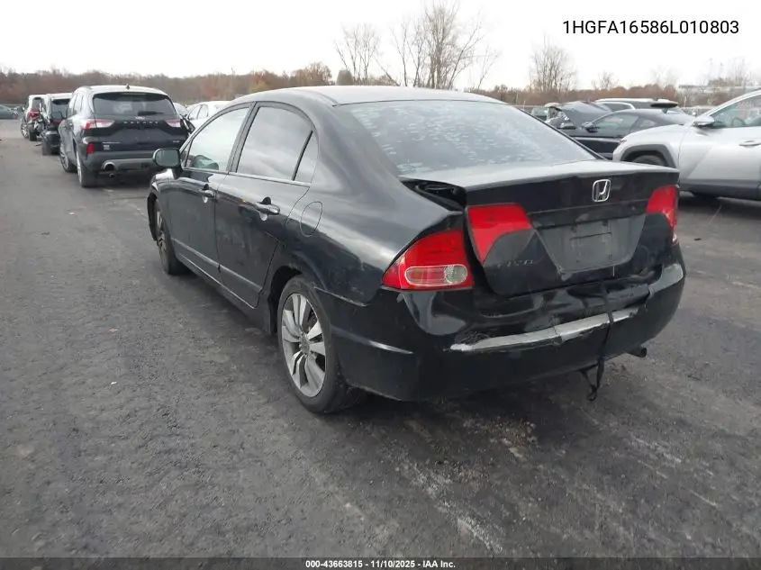1HGFA16586L010803 2006 Honda Civic Lx