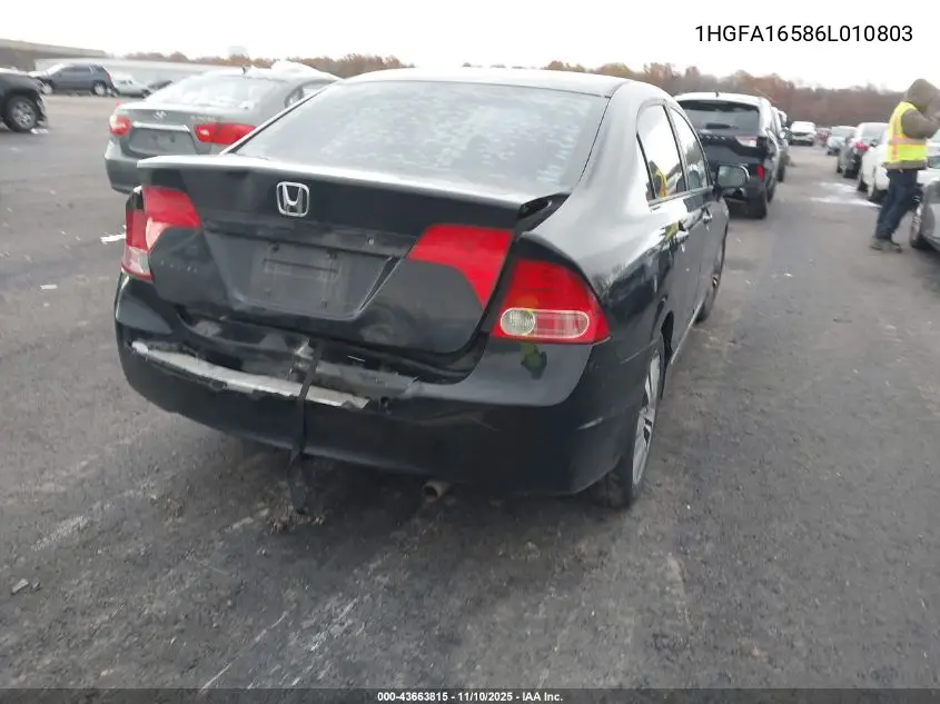 1HGFA16586L010803 2006 Honda Civic Lx