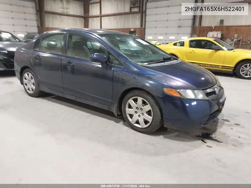 2HGFA165X6H522401 2006 Honda Civic Lx