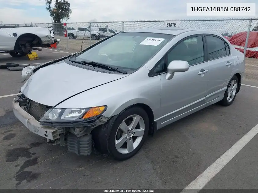 1HGFA16856L088742 2006 Honda Civic Ex