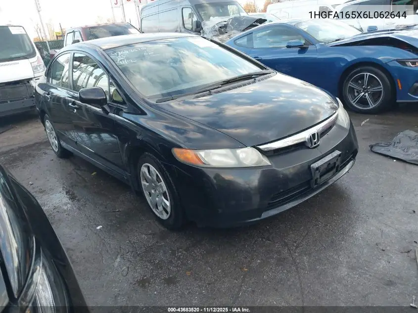 1HGFA165X6L062644 2006 Honda Civic Lx