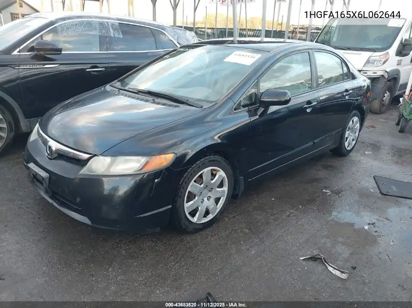 1HGFA165X6L062644 2006 Honda Civic Lx