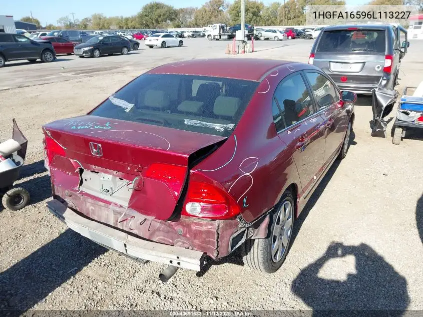 1HGFA16596L113227 2006 Honda Civic Lx