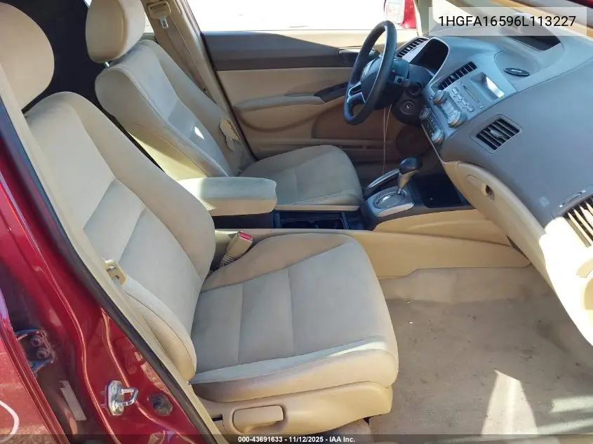 1HGFA16596L113227 2006 Honda Civic Lx