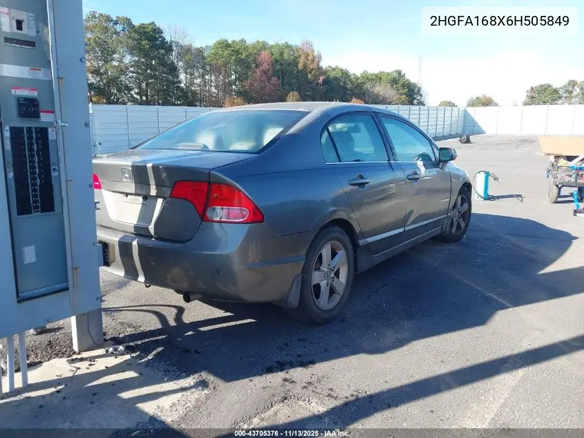 2HGFA168X6H505849 2006 Honda Civic Ex