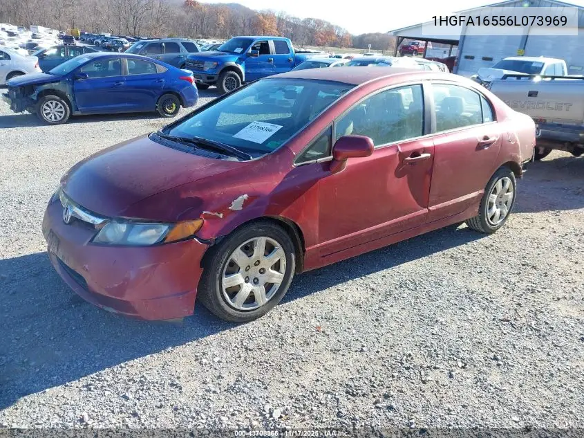 1HGFA16556L073969 2006 Honda Civic Lx