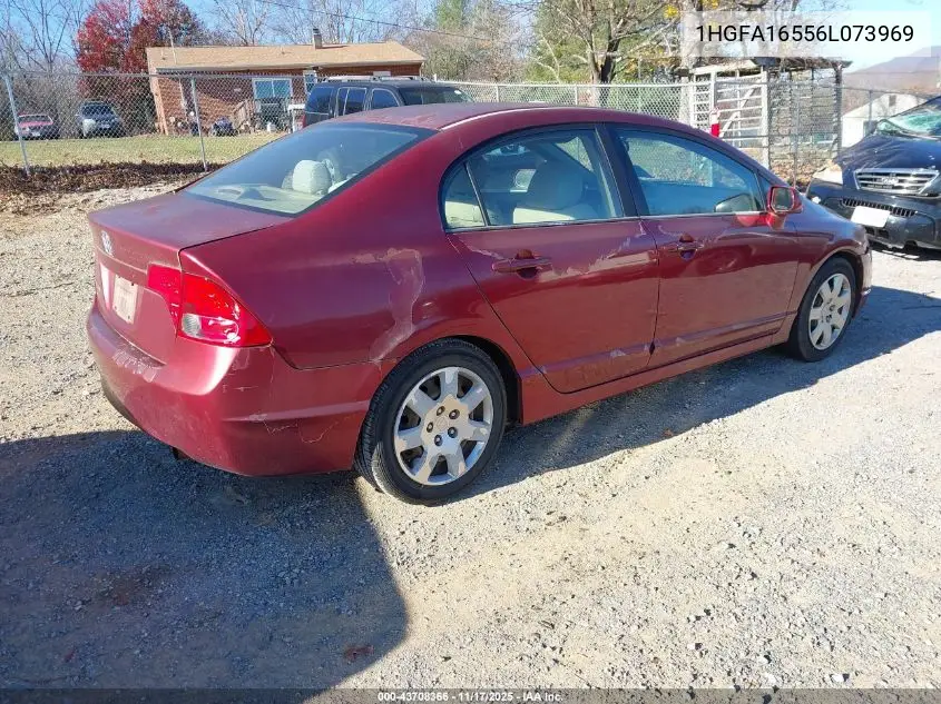 1HGFA16556L073969 2006 Honda Civic Lx
