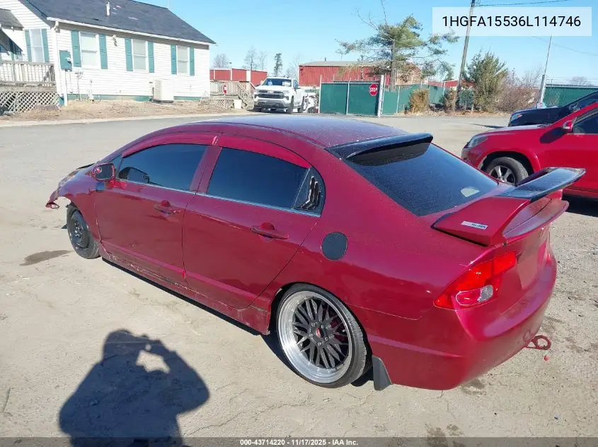 1HGFA15536L114746 2006 Honda Civic Lx
