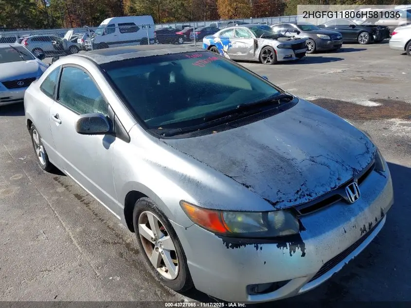2HGFG11806H581036 2006 Honda Civic Ex